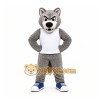Gray Wolf Mascot Costume for Sports Events
