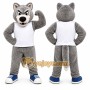 Gray Wolf Mascot Costume for Sports Events