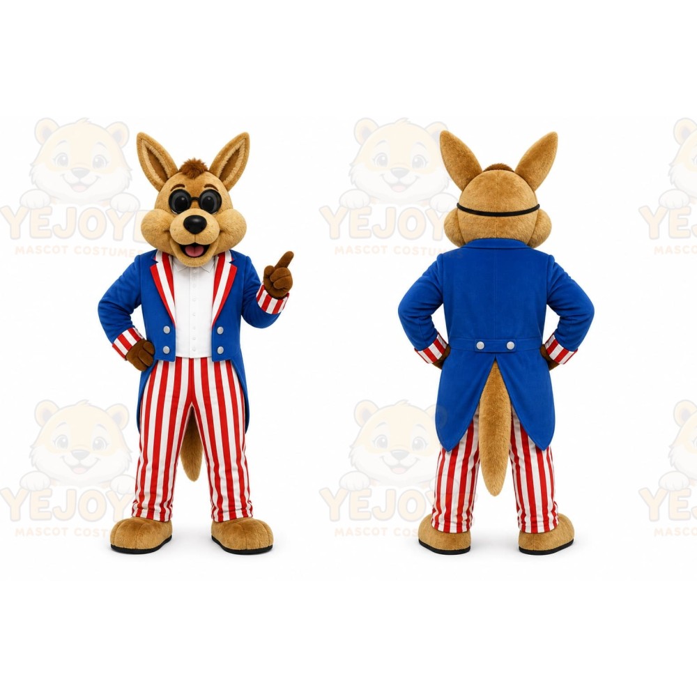 Brown Kangaroo Mascot Costume for Holiday Events