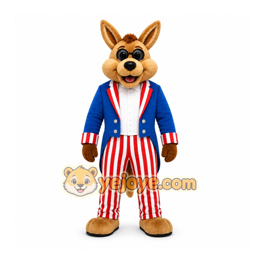 Brown Kangaroo Mascot Costume for Holiday Events