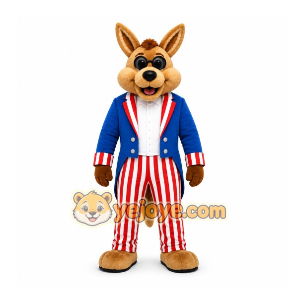 Brown Kangaroo Mascot Costume for Holiday Events