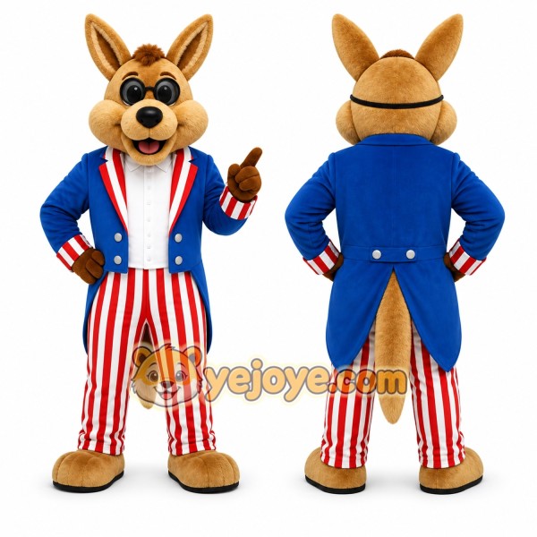 Brown Kangaroo Mascot Costume for Holiday Events
