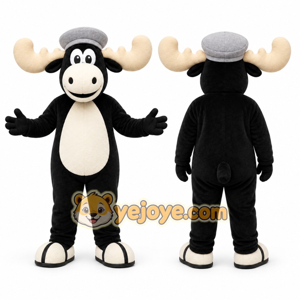 Black Moose Mascot Costume for Events and Promotions Black Moose Mascot Costume for Events and Promotions
