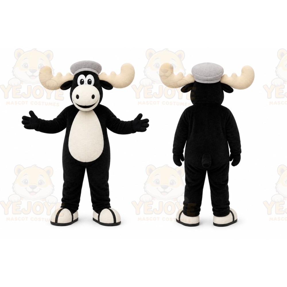 Black Moose Mascot Costume for Events and Promotions