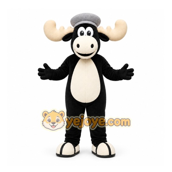 Black Moose Mascot Costume for Events and Promotions