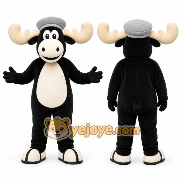 Black Moose Mascot Costume for Events and Promotions