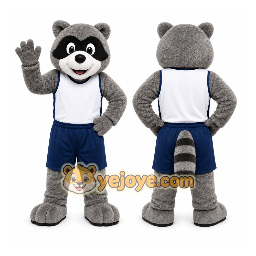 Gray Raccoon Mascot Costume for Sports Events Gray Raccoon Mascot Costume for Sports Events