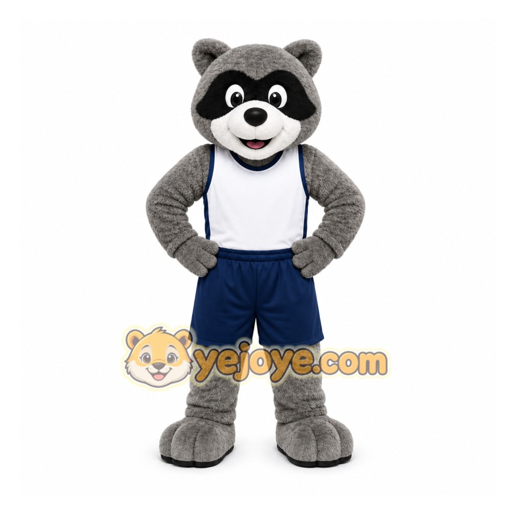Gray Raccoon Mascot Costume for Sports Events Gray Raccoon Mascot Costume for Sports Events