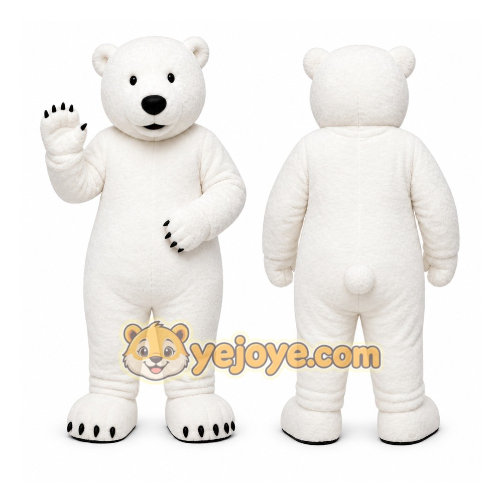White Polar Bear Mascot Costume for Events and Promotions White Polar Bear Mascot Costume for Events and Promotions