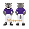 Gray Wolf Mascot Costume for Sports Events