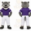 Gray Wolf Mascot Costume for Sports Events