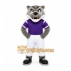 Gray Wolf Mascot Costume for Sports Events