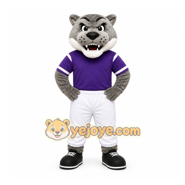 Gray Wolf Mascot Costume for Sports Events Gray Wolf Mascot Costume for Sports Events