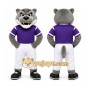 Gray Wolf Mascot Costume for Sports Events
