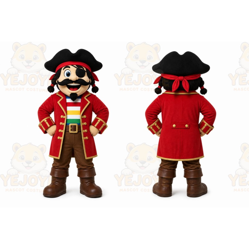 Red Pirate Mascot Costume for Events and Promotions