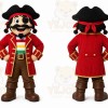 Red Pirate Mascot Costume for Events and Promotions