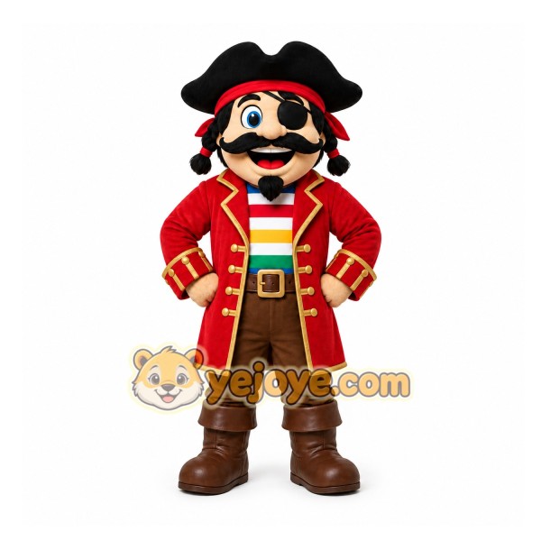 Red Pirate Mascot Costume for Events and Promotions
