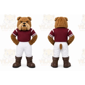 Brown Bulldog Mascot Costume for Sports Events