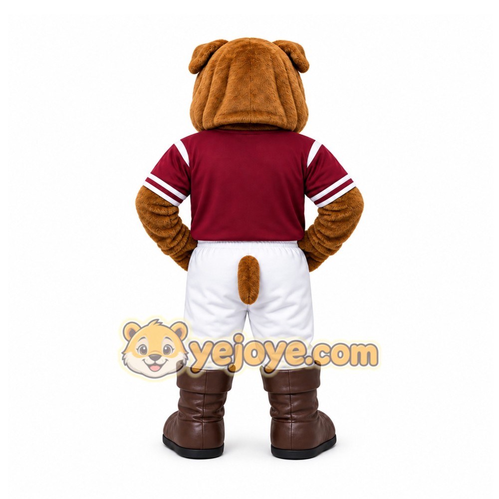 Brown Bulldog Mascot Costume for Sports Events Brown Bulldog Mascot Costume for Sports Events