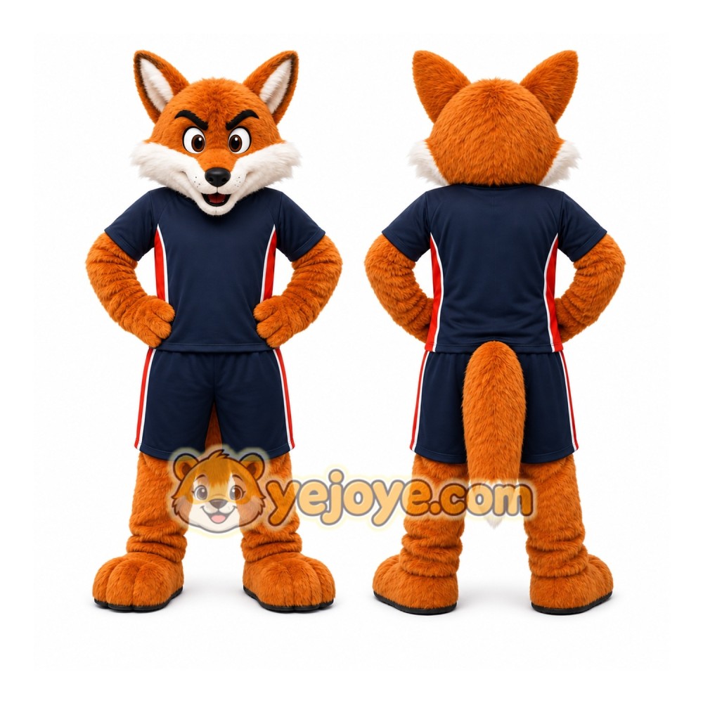 Orange Fox Mascot Costume for Sports Events Orange Fox Mascot Costume for Sports Events