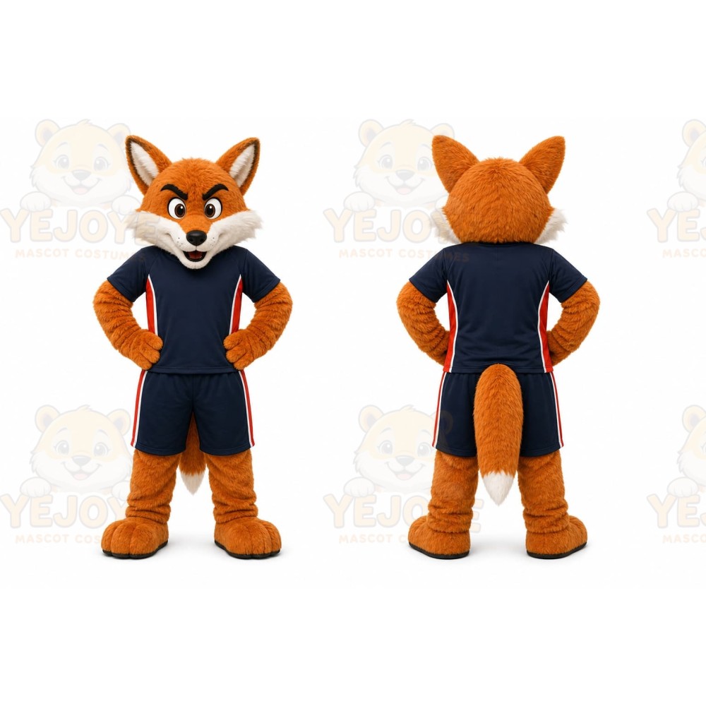 Orange Fox Mascot Costume for Sports Events