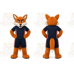 Orange Fox Mascot Costume for Sports Events