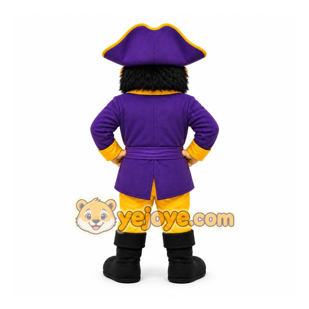 Purple Pirate Mascot Costume for School Events