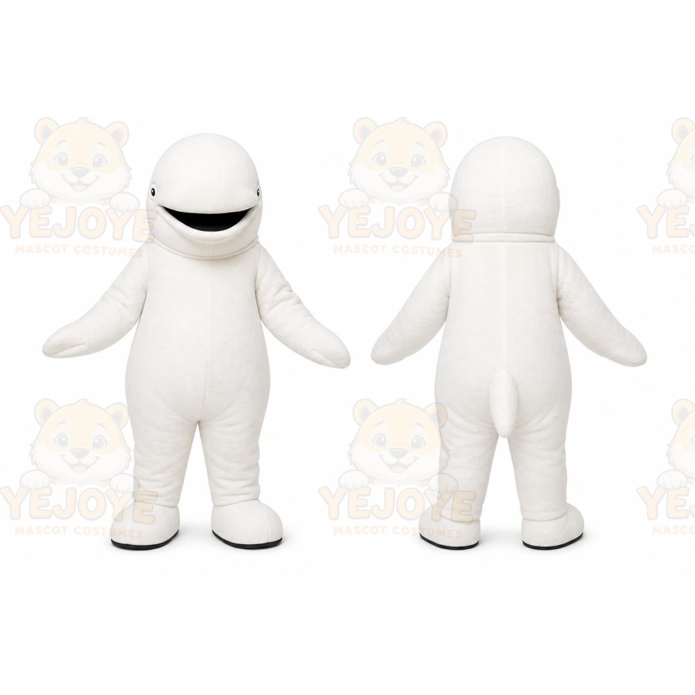 White Dolphin Mascot Costume for Events and Promotions