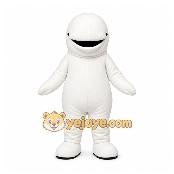 White Dolphin Mascot Costume for Events and Promotions