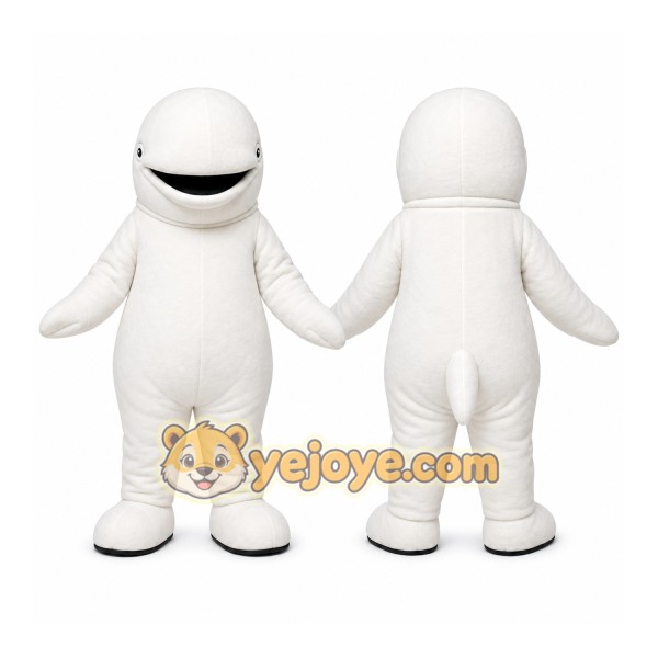 White Dolphin Mascot Costume for Events and Promotions