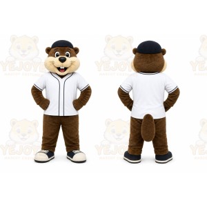 Brown Beaver Mascot Costume for Sports Events