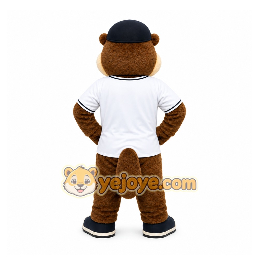 Brown Beaver Mascot Costume for Sports Events