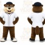 Brown Beaver Mascot Costume for Sports Events