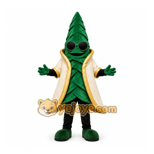 Green Leaf Mascot Costume for Corporate Events