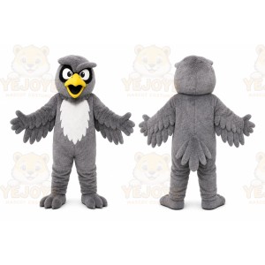 Gray Hawk Mascot Costume for Sports Events