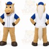 Tan Horse Mascot Costume for Sports Events