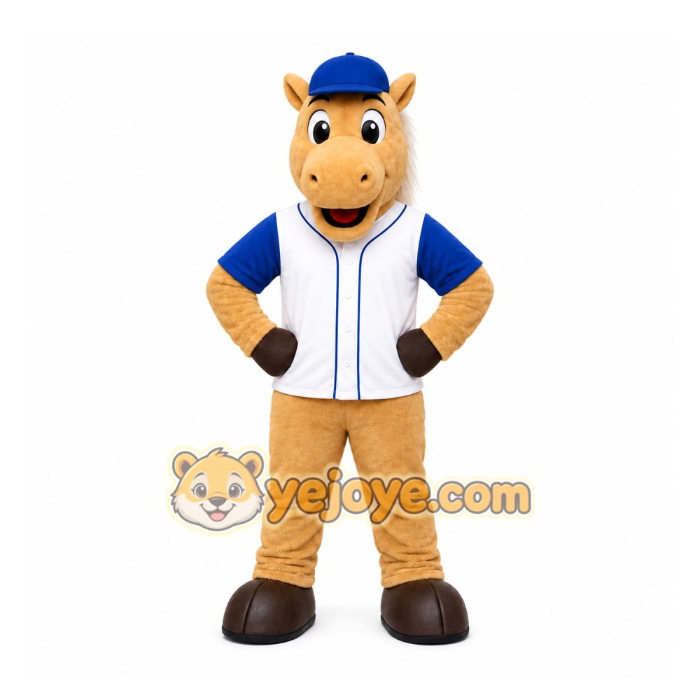 Tan Horse Mascot Costume for Sports Events Tan Horse Mascot Costume for Sports Events