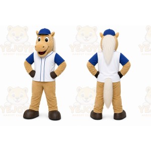 Tan Horse Mascot Costume for Sports Events
