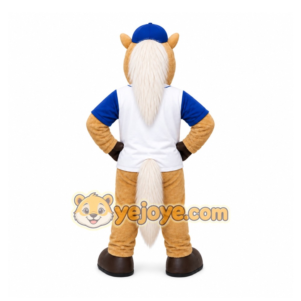 Tan Horse Mascot Costume for Sports Events Tan Horse Mascot Costume for Sports Events