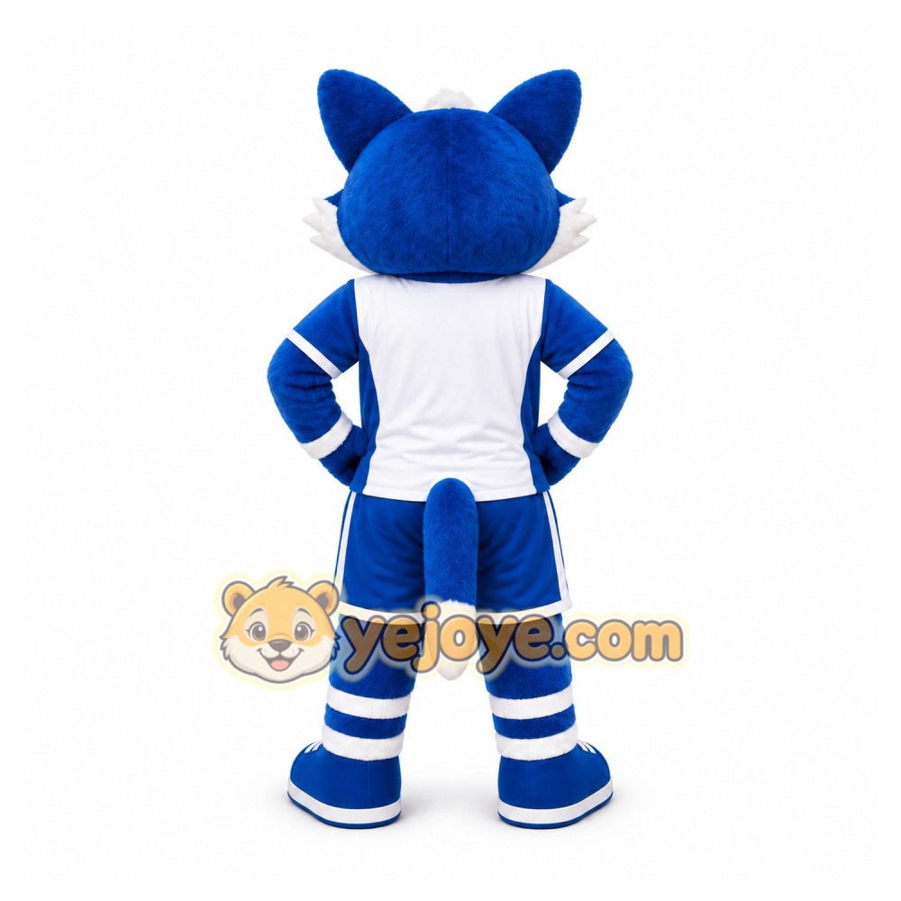 Blue Cat Mascot Costume for Sports Events Blue Cat Mascot Costume for Sports Events