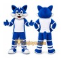 Blue Cat Mascot Costume for Sports Events