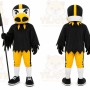 Black Bird Mascot Costume for Sports Events