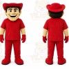 Red Cowboy Mascot Costume for Events and Promotions