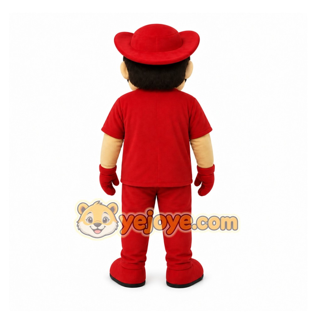 Red Cowboy Mascot Costume for Events and Promotions