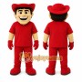 Red Cowboy Mascot Costume for Events and Promotions