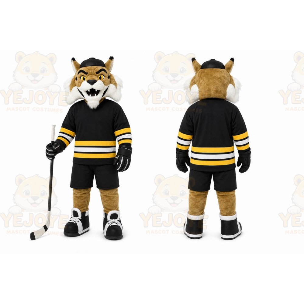 Black Wildcat Mascot Costume for Sports Events