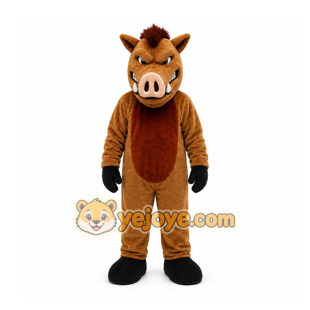Brown Wild Boar Mascot Costume for Events and Promotions Brown Wild Boar Mascot Costume for Events and Promotions