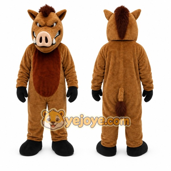 Brown Wild Boar Mascot Costume for Events and Promotions