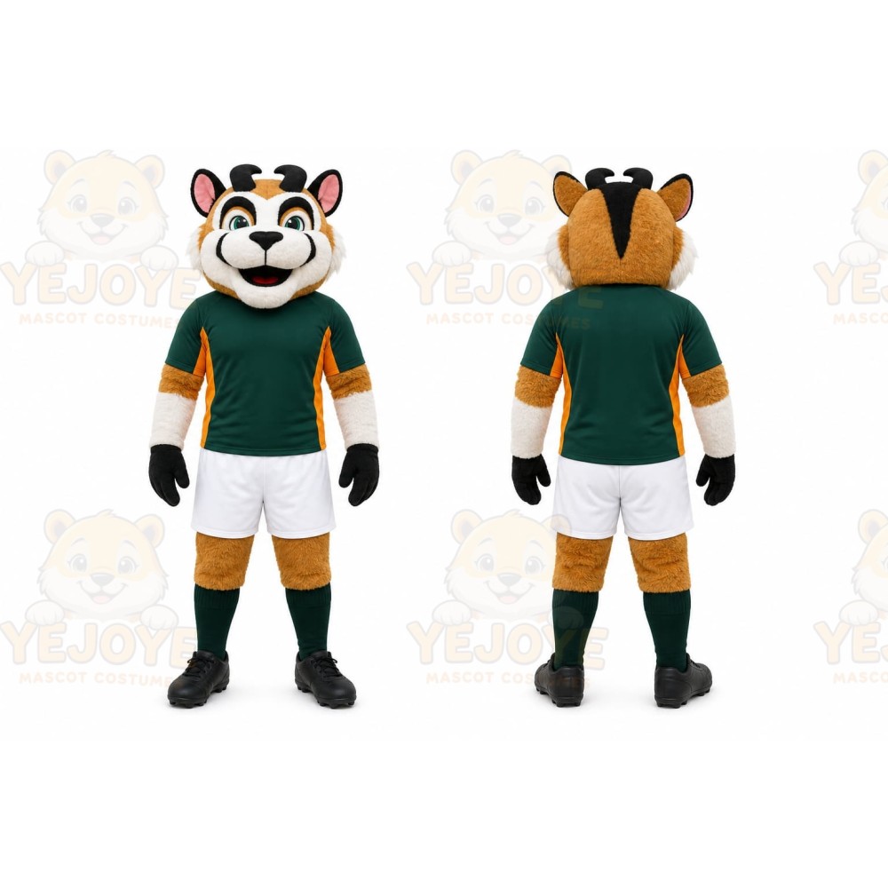 Green Tiger Mascot Costume for Sports Events