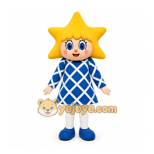 Yellow Star Character Mascot Costume for Children's Events